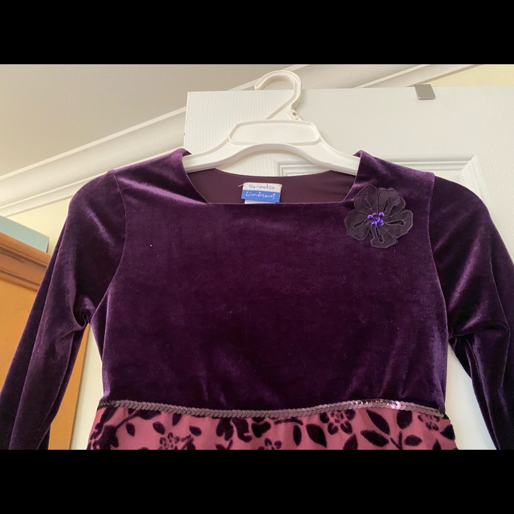 Girls dressy plum dress